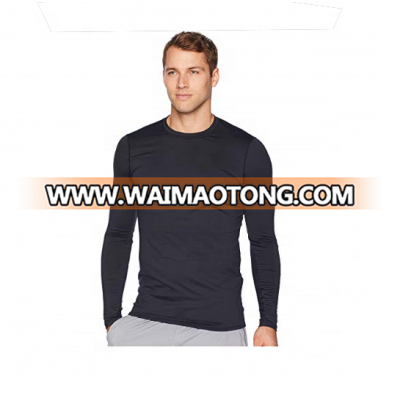 Full sleeve gym tshirt for men workout sport t shirt mens long sleeve fitness stretch mens polyester spandex fitted gym t shirts