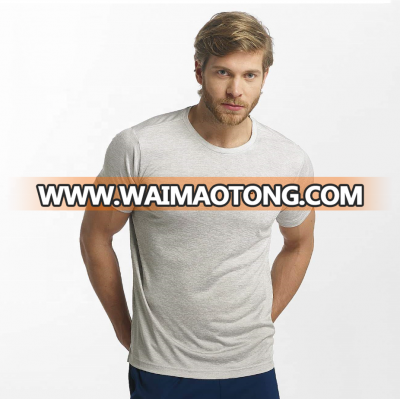 Private label custom mens dri fit blank polyester tshirts plain grey mens athletic gym t shirt bodybuilding men t shirt slim fit