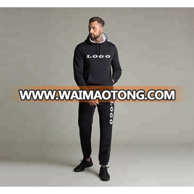 New design sports  black tracksuit wholesale men sports apparel manufacturers organic cotton sportswear blank sweatsuit sets