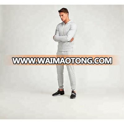 High quality bulk custom cotton hoody sweatsuit gym plain jogger sweatsuit  men athletic apparel clothes